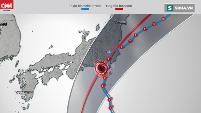 Siêu bão Hagibis sắp tấn công quốc gia châu Á: Ước tính gây thiệt hại hàng tỷ USD - Ảnh 2.