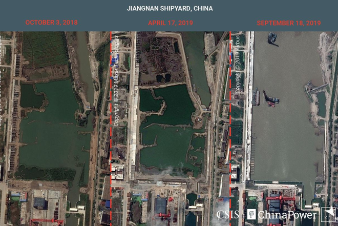 Choáng ngợp quy mô chế tạo tàu sân bay Trung Quốc - Ảnh 1.