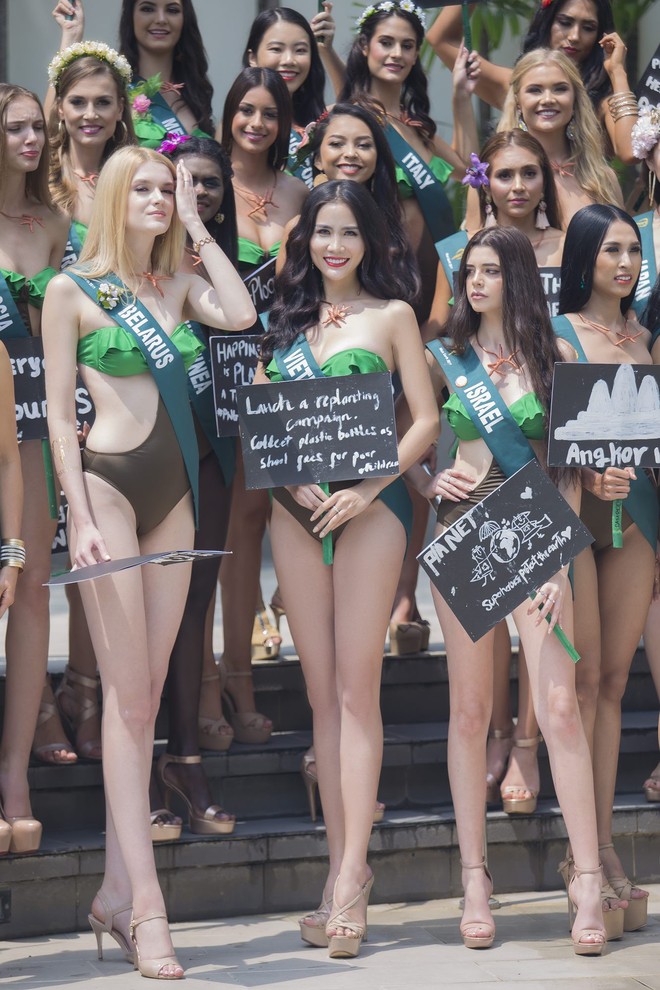 Hoàng Hạnh mặc bikini khoe thân hình bốc lửa tại Miss Earth 2019 - Ảnh 4.