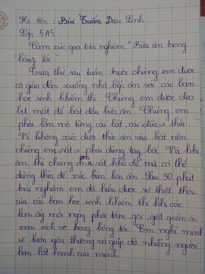 Xúc động với trải nghiệm bữa ăn bóng tối của học sinh - Ảnh 7.