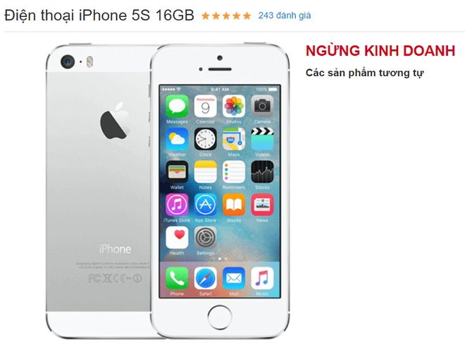 iPhone 5S đắt bỏng tay một thời xuống giá thảm, ngang ngửa chiếc điện thoại cục gạch - Ảnh 1.