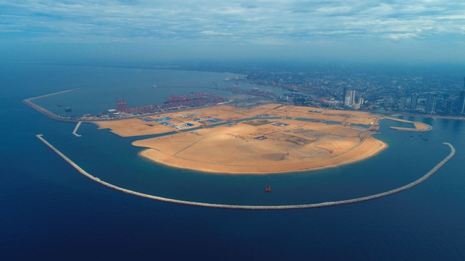 Trung Quốc đã xây xong đảo nhân tạo ngoài khơi Sri Lanka - Ảnh 1.