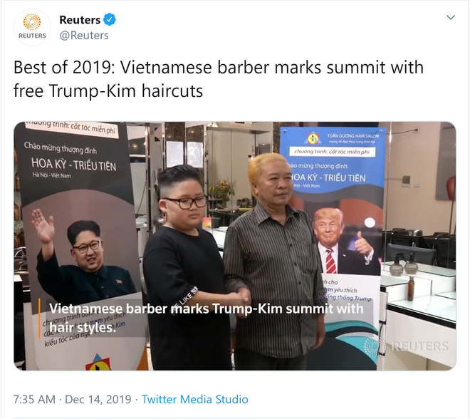 Những điều tuyệt vời nhất năm 2019: Reuters ấn tượng về cách tiệm cắt tóc ở HN chào đón thượng đỉnh Mỹ-Triều - Ảnh 1.