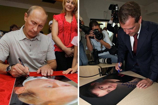 Những bức ảnh cho thấy Putin và Medvedev rất hợp nhau - Ảnh 1.