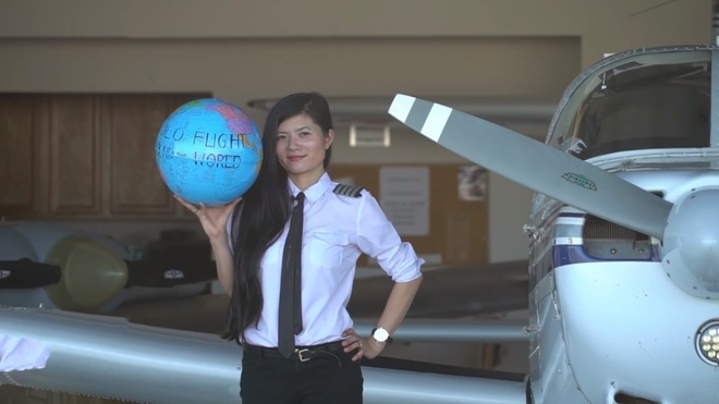 Nữ phi công gốc Việt và giấc mơ một mình bay vòng quanh thế giới trong 45 ngày - Ảnh 1.