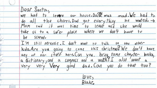 Rơi nước mắt bức thư của bé trai 7 tuổi gửi ông già Noel xin một người cha tốt - Ảnh 1.