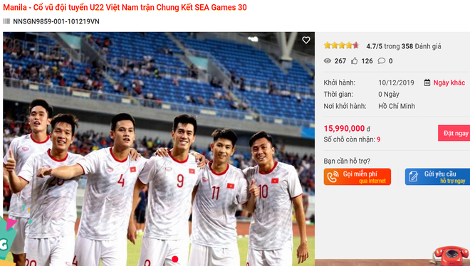 Sau 4 trận bất bại của U22 Việt Nam, tour 8 triệu xem chung kết SEA Games hot bỏng tay - Ảnh 1.