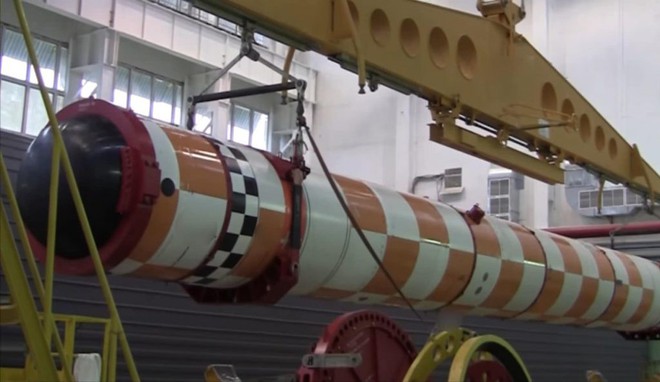 Nga lần đầu công bố hình ảnh thử nghiệm ngư lôi hạt nhân Poseidon - Ảnh 1.