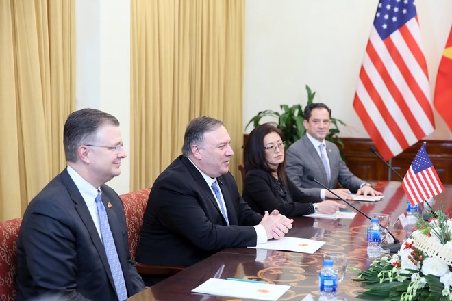 Phó Thủ tướng, Bộ trưởng Bộ Ngoại giao Phạm Bình Minh hội đàm với Ngoại trưởng Mỹ Mike Pompeo - Ảnh 5.
