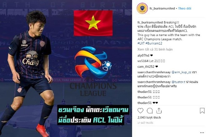 CĐV Buriram phấn khích khi Xuân Trường được dự AFC Champions League - Ảnh 1.