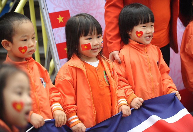 Học sinh trường mẫu giáo Việt Triều háo hức đón phái đoàn Triều Tiên tới thăm - Ảnh 14.
