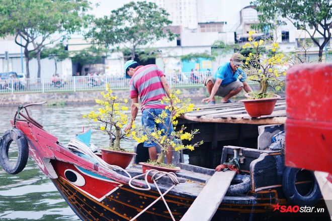 Ngắm nhìn chợ hoa lớn nhất Sài Gòn tấp nập thuyền bè ngày cuối năm - Ảnh 4.