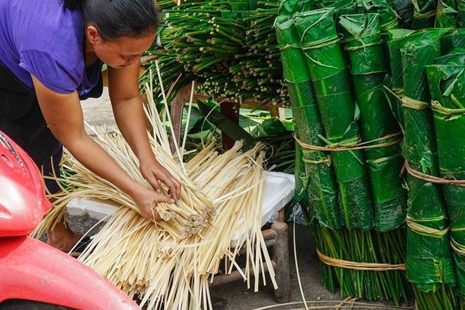 Chợ lá dong lâu đời nhất Thủ đô đìu hiu ngày cận Tết - Ảnh 6.