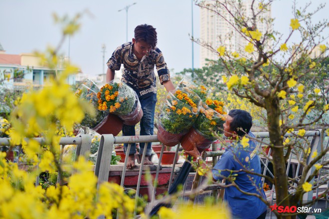 Ngắm nhìn chợ hoa lớn nhất Sài Gòn tấp nập thuyền bè ngày cuối năm - Ảnh 6.
