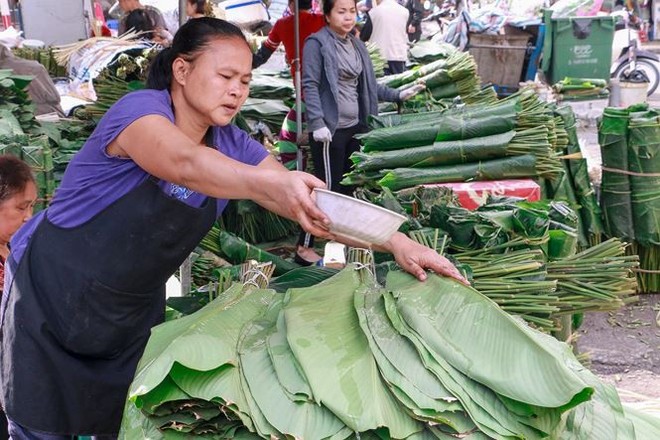 Chợ lá dong lâu đời nhất Thủ đô đìu hiu ngày cận Tết - Ảnh 8.