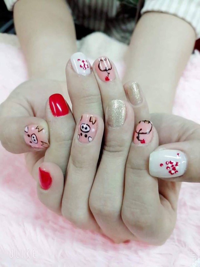 Chùm ảnh: Năm Hợi phải làm nail con heo thì ăn Tết mới ngon - Ảnh 8.