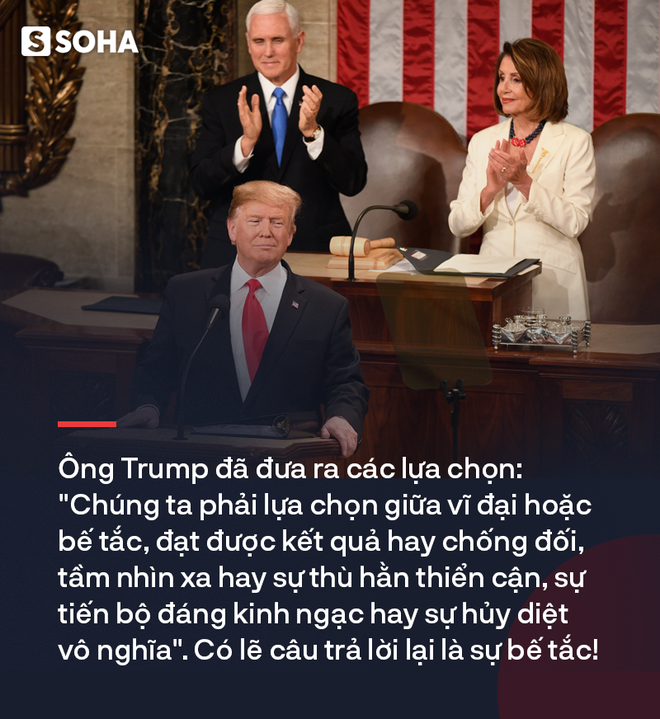 Ông Trump liên tục kêu gọi lựa chọn sự vĩ đại, nhưng Thông điệp Liên bang có thể là mở đầu của bế tắc - Ảnh 3.