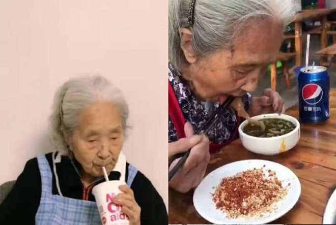 Cụ bà 98 tuổi nổi tiếng mạng xã hội vì ăn uống vô tư như giới trẻ - Ảnh 1.