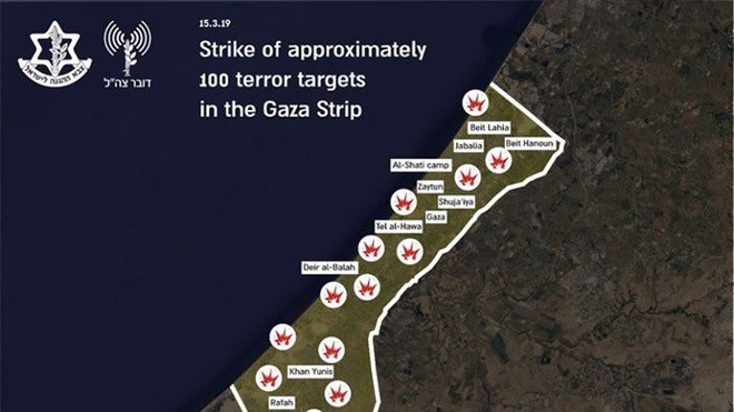 Vì 2 quả tên lửa tự chế, Israel không kích vào 100 mục tiêu trên dải Gaza - Ảnh 1.