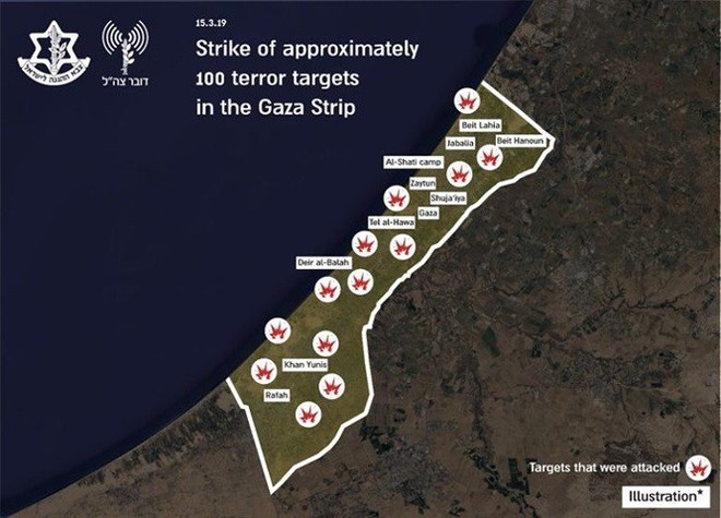 Vì 2 quả tên lửa tự chế, Israel không kích vào 100 mục tiêu trên dải Gaza - Ảnh 4.