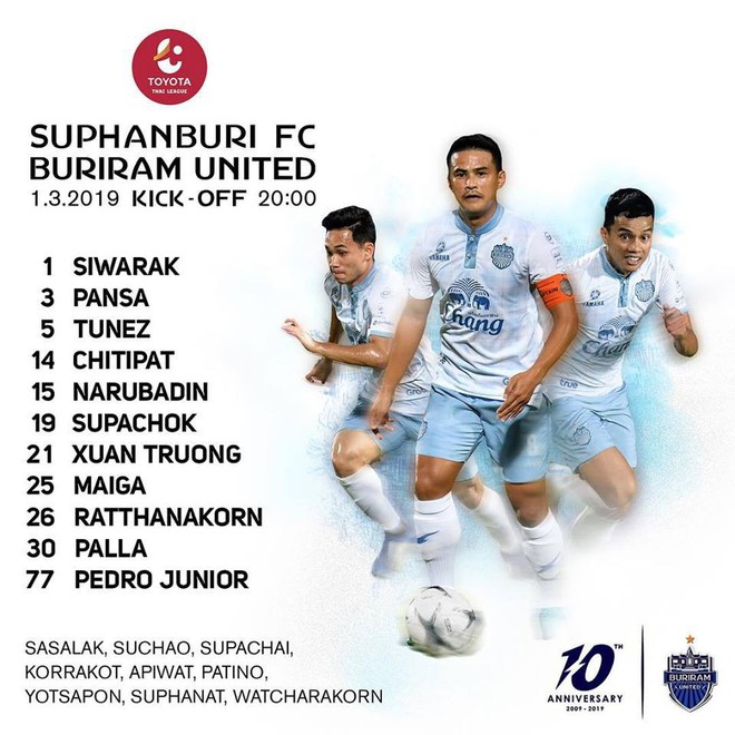 Bị thay ra sớm, Xuân Trường tiếp tục nhận điểm số thấp nhất đội bóng Thái Lan - Ảnh 1.
