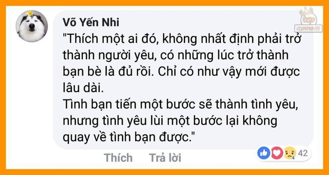 Tình bạn tiến 1 bước sẽ thành tình yêu nhưng tình yêu lùi một bước không quay về tình bạn được nữa! - Ảnh 1.