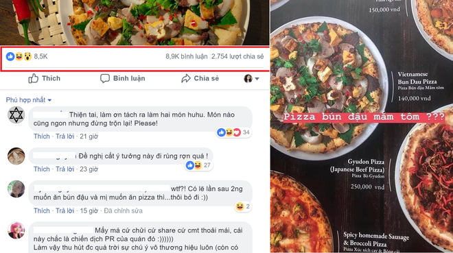 Pizza bún đậu mắm tôm gây tranh cãi: Biến tấu hợp lý hay nhân một đằng, bánh một nẻo? - Ảnh 2.