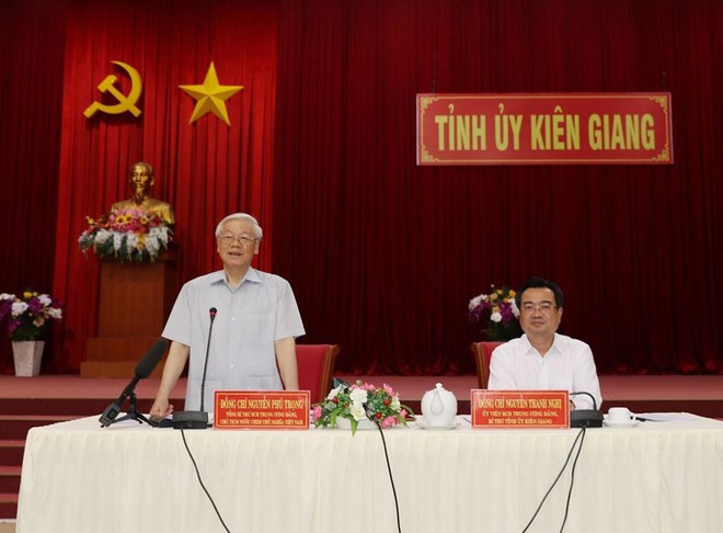 Hình ảnh Tổng Bí thư, Chủ tịch nước làm việc ở Kiên Giang - Ảnh 12.