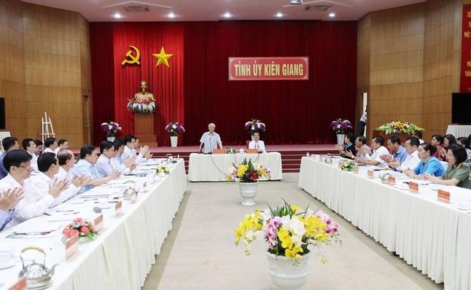 Hình ảnh Tổng Bí thư, Chủ tịch nước làm việc ở Kiên Giang - Ảnh 10.