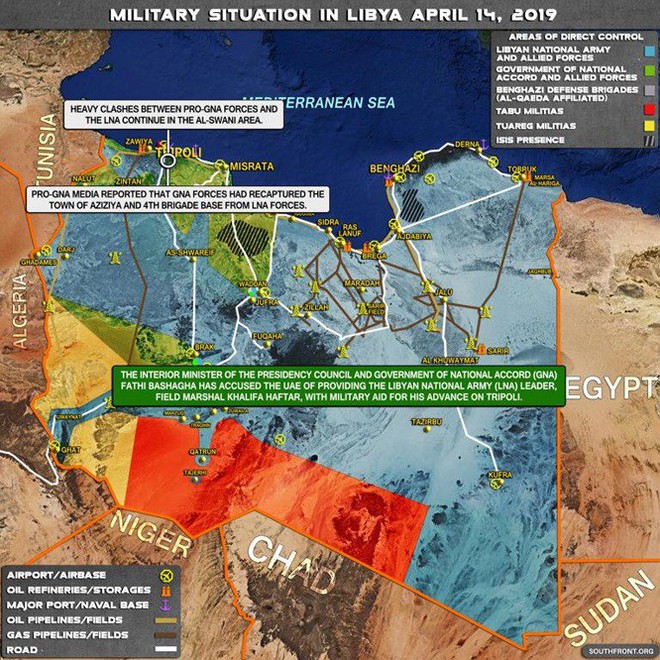 Không quân Quân đội Quốc gia Libya (LNA) đánh phá dữ dội dân quân chính phủ - Ảnh 1.