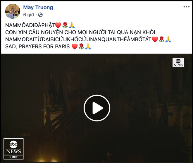Sao Việt đau xót cầu nguyện trước cảnh tượng Nhà thờ Đức Bà Paris chìm trong biển lửa - Ảnh 12.