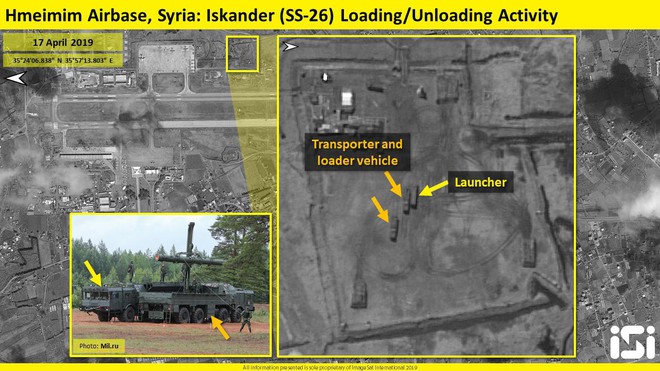 Nga bất ngờ đưa sát thủ Iskander tới Syria - Xe, đạn ngổn ngang ở Khmeimim - Ảnh 1.