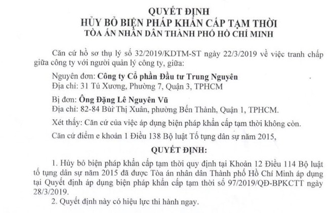 Khiếu nại của ông Đặng Lê Nguyên Vũ được tòa án chấp nhận - Ảnh 1.