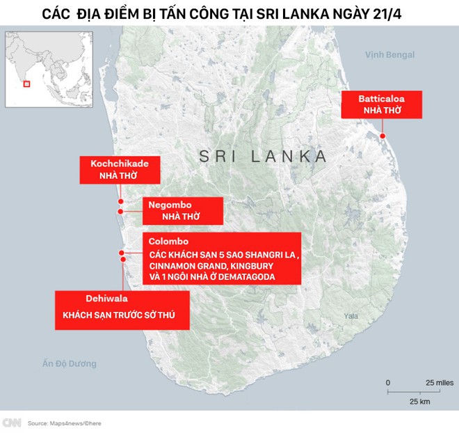 Lễ Phục sinh đẫm máu: Gần 300 người thiệt mạng, Sri Lanka đối mặt thảm kịch bạo lực tồi tệ nhất kể từ nội chiến - Ảnh 2.