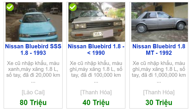 Nissan Bluebird 1992 Số sàn thanh lí công an    Giá 68 triệu   0988098916  Xe Hơi Việt  Chợ Mua Bán Xe Ô Tô Xe Máy Xe Tải Xe Khách  Online