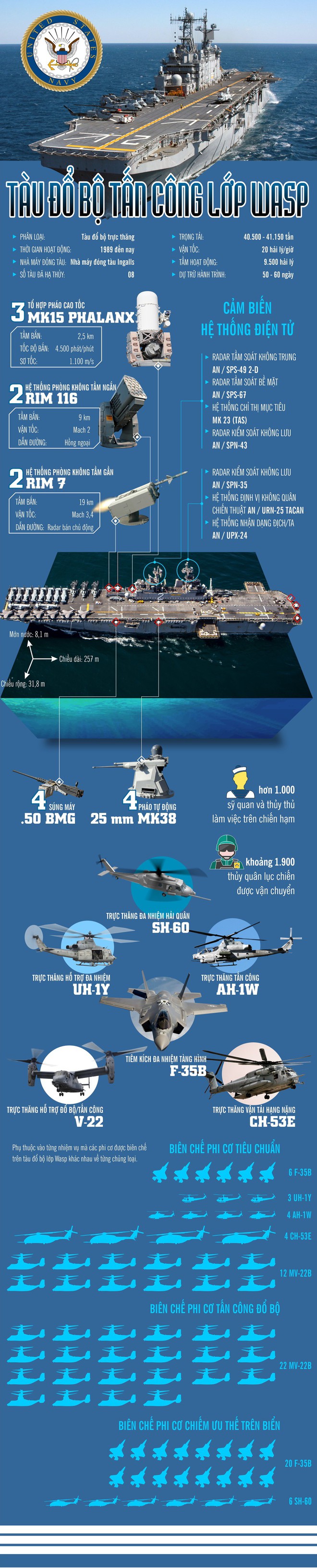 Tàu đổ bộ tấn công lớp Wasp mạnh như thế nào? - Ảnh 1.
