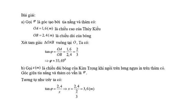 Truyện Kiều vào đề toán, học sinh phải tính bóng của Kim Trọng in trên mặt đất - Ảnh 2.