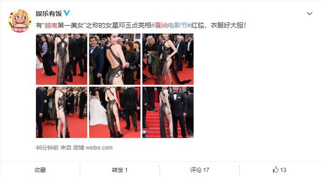 Phản ứng bất ngờ của dân mạng xứ Trung trước trang phục kiệm vải của Ngọc Trinh tại Cannes - Ảnh 5.