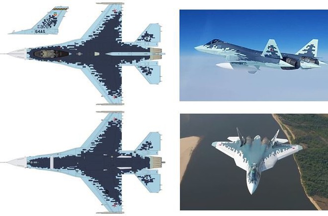 Chuyện lạ mà không lạ: Tiêm kích F-16 Mỹ sơn màu Su- 57 Nga - Ảnh 1.