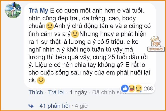 Phát hiện bạn trai hot boy lương chỉ... 5 triệu/tháng, cô gái đòi chia tay thì dân mạng xúm vào tranh cãi: Sống vậy là thực dụng hay thực tế? - Ảnh 1.