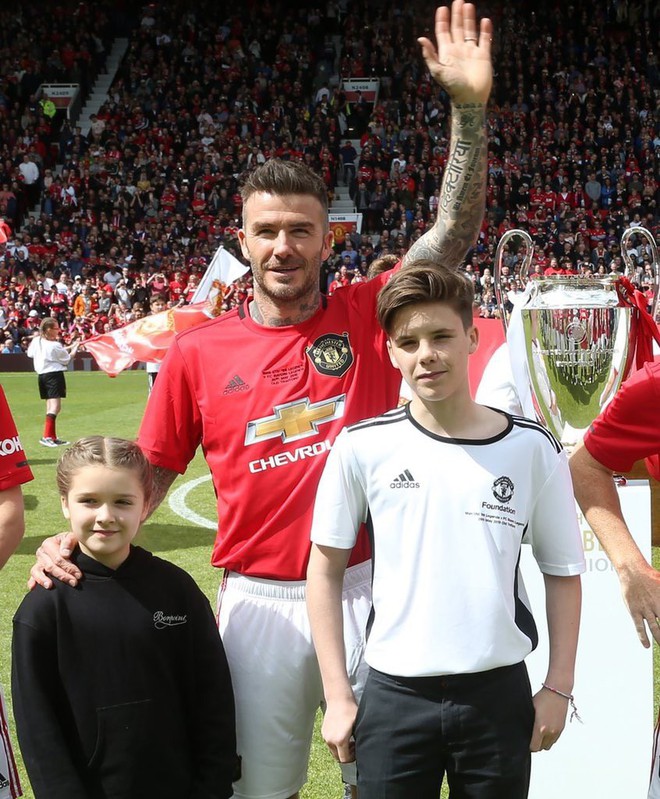 Những khoảnh khắc tuyệt vời của Beckham trong ngày về Old Trafford - Ảnh 3.