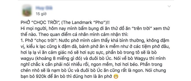 Đã có người dám thử phở 920k và đây là nhận xét sau khi ăn bát phở chọc trời - Ảnh 5.