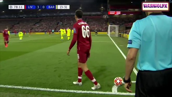 Cận cảnh quả đá phạt góc thiên tài của Liverpool khiến Messi thẫn thờ, uất hận - Ảnh 1.