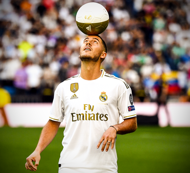 50.000 CĐV nô nức tới thánh địa Bernabeu để theo dõi màn ra mắt của siêu sao Eden Hazard - cầu thủ đắt giá nhất lịch sử Real Madrid - Ảnh 4.