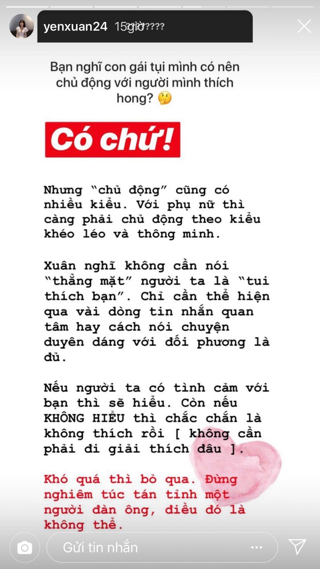 Không biết bắt đầu yêu Lâm Tây thế nào nhưng Yến Xuân khuyên: Đừng nên nghiêm túc tán tỉnh đàn ông, điều đó là không thể - Ảnh 3.