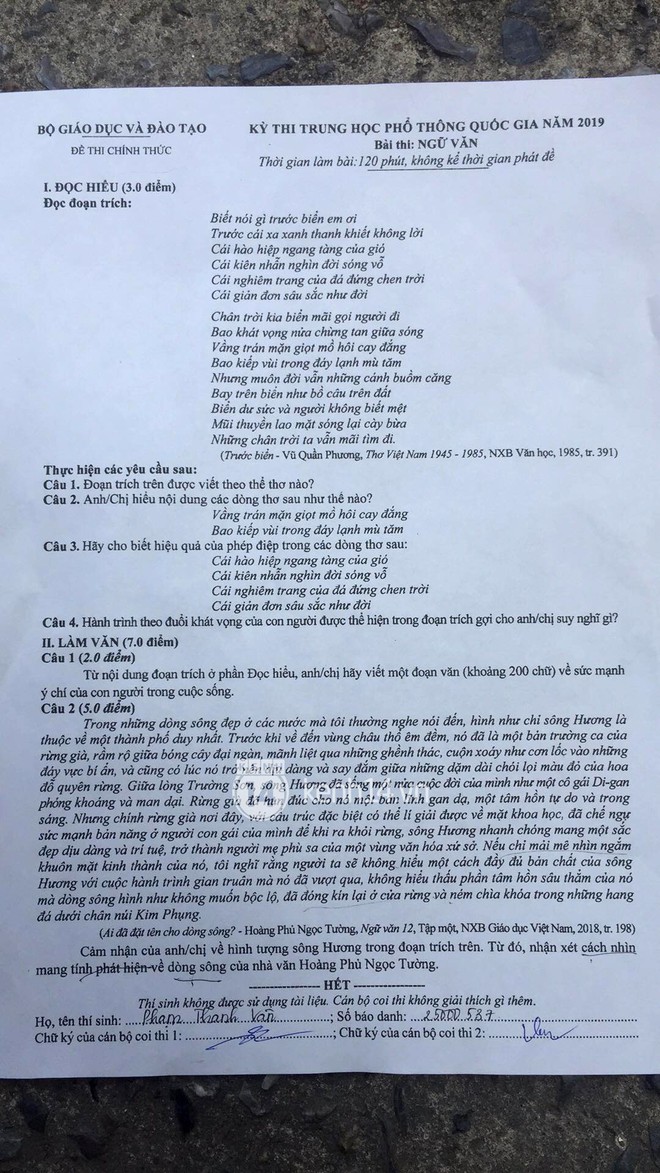 Xuất hiện một loạt tờ lịch đoán trúng phóc đề thi THPT Quốc gia 2019 môn Ngữ Văn - Ảnh 6.