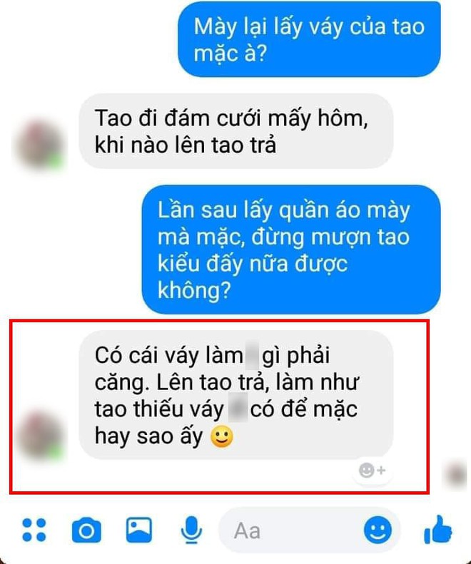 Bạn cùng phòng trọ tự tiện lấy đồ mặc, cô gái nhắn tin nhắc nhở liền bị sỉ vả ngược đau đớn thế này - Ảnh 3.