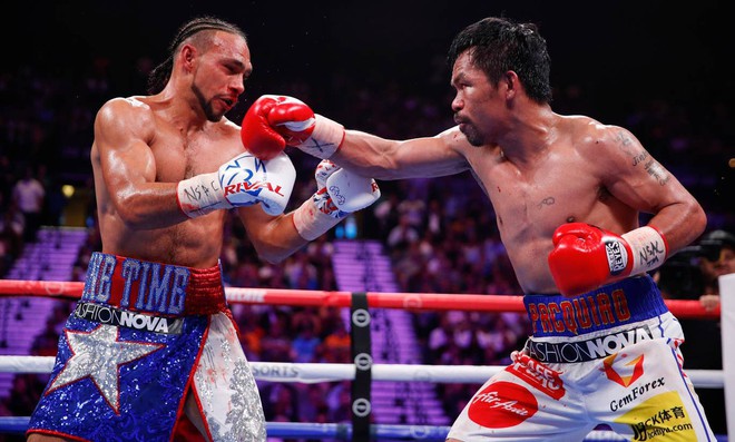 Huyền thoại Manny Pacquiao đánh như lên đồng ở tuổi 40, làm nhà vô địch bất bại người Mỹ phải câm lặng - Ảnh 4.