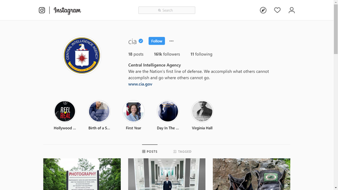 Có thể bạn chưa biết: CIA cũng chơi Instagram, chỉ follow sao Hollywood đóng vai điệp viên - Ảnh 1.