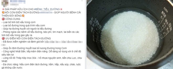 Thực hư chuyện nồi cơm điện có thể tách đường trong gạo - Ảnh 2.